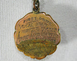 ca. 1914 Antique 1910s Pendant Necklace - Arion Club Musical Contest Winner - First Prize Vocal Solo Gold Music Award - Milwaukee Wisconsin