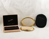 Savoir Faire by Dorothy Gray - 50s Masquerade Mask Compact & Original Box with Puff and Sealed Powder Packet - 1950s Rare Boudoir Vanity