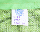 Size 2 Apple Green Skirt - 1960s Pistachio Faux Linen Tweed Office Skirt with Preppie Ribbon Belt - 60s NOS Deadstock with Tag - Waist 24
