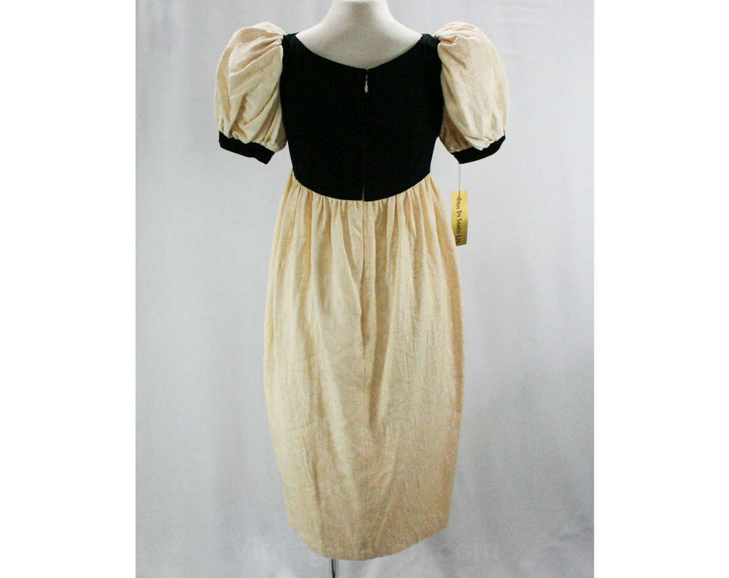 Size 10 Black & Ivory Cocktail Dress - Designer Dan DeSantis - Gorgeou Vintage Vixen Clothing Size 10 Black & Ivory Cocktail Dress - Designer Dan DeSantis - Gorgeou Vintage Vixen Clothing