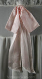 Size 4 White Nightie with Pink Rose & Bow Accent - Small 50s Lingerie - Lithe 1950s Summer Nightgown - Trapped Rose - Bust 33 - 34191