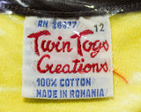 1970s Boys T Shirt - Classic Retro Yellow Size 12 Striped Tee - Boy's Cotton Summer Short Sleeve T-Shirt - Athletic 70s Children's NOS NIP