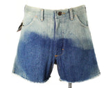 Men's Medium Shorts - 1980s Cutoff Denim by Wrangler - Faded Blue Cotton - 80s Western Hippie Casual Cut-Offs - As Is Deadstock - Waist 33