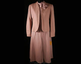 Size 6 Pink Suit - Timeless Ashes-of-Roses Wool Suit - 297 Dollar Original Tag - Dusky Mauve Three Piece Suit - Waist 25.5 - NWT - 31437-1