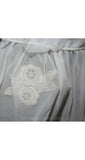 Size 6 Prissy Half Slip - 1950s White Slip with Frilled Scallops - Small Lingerie 50s Slip - Mint Condition Deadstock - Waist to 26 - 38742
