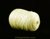 Artisan Style Ecru Yarn with Soft Woolly Texture - 1.25 Lbs Cone - Ivory Pale Neutral 1980s Fiber Art Spiral Twist - Lightweight Woolen