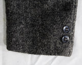 1950s Boy's Wool Coat - Child Size 6 Gray Harris Tweed Overcoat - 50s London Children's Shop - Fall Winter Classic Little Gent - Chest 29