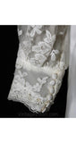 Size 6 Wedding Dress - Classic 1960s Chantilly Lace & Satin Empire Bridal Gown - New With Tag - NWT - Long Sleeve - Bust 33.5 - 36373