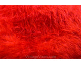 Cherry Red Beret Style Hat - Gorgeous 1950s 60s Fur Velour Millinery with Mini Saucer Shape - Fall Winter - 50s 1960s Candy Apple Felt