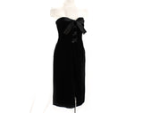 Size 4 Black Strapless Corset Dress with Lace-Up - Small Designer 1990s Bombshell - Guy Laroche Paris - Sexy Euro 80s 90s Party - Bust 33