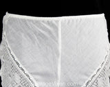 XS Antique Inspired Tap Panty Bloomer - Pretty 1980s Retro Lingerie - Edwardian Style Panties - Size 2 Cotton & Handwork - Hip 34 - 50785