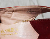 1940s Red Alligator Shoes High Heel Pump Reptile Peep Toe Size 7 Narrow