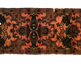 Victorian 1800s Table Runner - 11.75 x 35 Inches - Antique Silk Brocade Rectangular Dresser Textile - As Is Frayed Distressed - Pink Beige