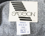 XL Men's 1980s Denim Jacket - 80s Dark Indigo Blue Jean Preppy Western Style by Sasson - 1980s Retro Deadstock - Urban Cowboy - Chest 54