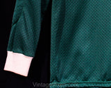 1970s Boys Football Jersey - Size 8 to 10 Boy's 70s Long Sleeved Sports Shirt - See Through Forest Green Athletic Knit Deadstock - Chest 28