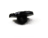 10 Black Pineapple Plastic Buttons - 14mm x 9mm - Small Novelty Tropical Pine Apple Fruit - Sewing Crafts - 3/16 Shank - 80s Deadstock