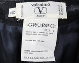 Size 8 Designer Gray Skirt - Valentino Avant Garde Abstract Wool Tailored Skirt - Chic 90s Office Wear - Edgy Woodgrain Print - Waist 27