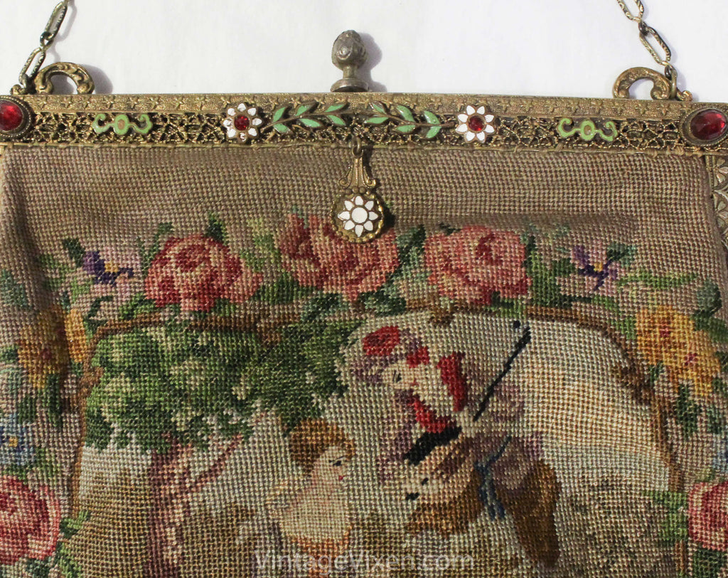 Vintage Tapestry Bag 1930s Vintage Small Tapestry Evening 