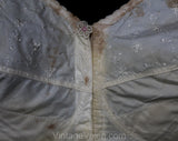 42D 1950s White Long-Line Bra - As Is Large Bombshell Bustier - 50s Merry Widow with Radiant Stitching - Exquisite Form Carnival NIB - 42 D