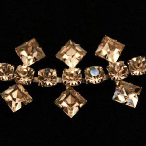 Medieval Inspired Rhinestone Bracelet - 1950s Retro Jewelry - 50s Glamour - Renaissance Style Jewelers Design - Mint Condition - 35554-1