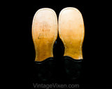 1950s Child's Navy & White Saddle Shoes - Size 2.5 Girls Swing Era Two Tone Oxfords - 50s Dark Blue Bobby Soxer - NOS Deadstock - Size 2 1/2