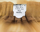 4 Pairs 1940s French Heel Stockings - Knee High Hosiery - Suntan Hue Skin Blend - Size 10 1/2 - 15 Denier by Spot Lite - Unworn 40s NIB