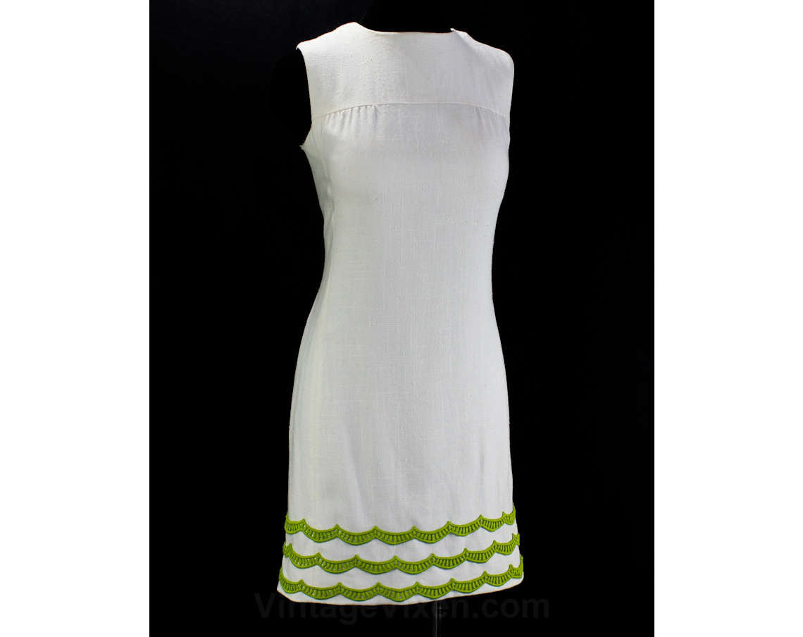 Size 4 Sun Dress - Cute 60s White Dress Size 4 Sun Dress - Cute 60s White Dress