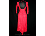 XXS Red Dress - Sexy 1990s Stretch Lace Dress by Climax - Size 000 - Saucy Senorita 1930s Look Flirty Designer David Howard - Bust 30 -40865