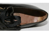 As Is Size 5 1/2 Flapper Era Shoe - 1920s Black Pumps with Cutwork - Size 5.5 Gatsby Chic - Authentic Roaring 20s 30s Deadstock - NOS