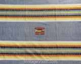 Central American Tablecloth - Casual Mexican Guatemalan 1950s 60s Dinner Linens - Blue Yellow Orange Green Cotton Square - Summer Fiesta