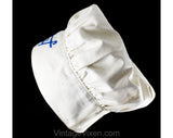 1940s Chef's Hat - Hotstuf Kitchen Cook Cotton Workwear Cap - Authentic 40s 50s Kitsch Hot Stuff - White Blue Utility Retro Lettering