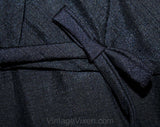 Size 4 1950s Hourglass Dress - Navy Blue Silk - 50s Wiggle Dress - Impeccable Condition - Deadstock - New With Tag - Waist 24.5 - 41751