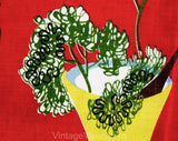 1950s Vegetables Novelty Print Fabric - Over 1 Yard x 36 Inches Wide - Veggies Fruit Mid Century 50s Kitchen - Avocado Cucumber Strawberries