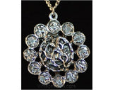 Vintage 1970s Zodiac Necklace - Sagittarius - November 22 to December 21 - Fall - Silvertone - Metal - 1970s - Birthday Gift - 25204-1