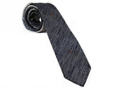 Men's Atomic Arrows Tie - 1950s Narrow Necktie - Black Gray & Brown Beautiful Textured Weave - 50s Hepcat Rat Pack Mid Century Haberdashery