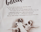1 Pair 50s Seamless Stockings in Original Box - 1950s Hosiery by Burlington Ballet - Beige Taupe - Size 10 1/2 15 Denier - Sheer Thigh Highs