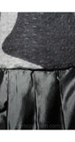 Size 8 Party Dress - 1990s Metallic Gray Animal Print & Taffeta Cocktail Dress - Sequins - Metallic Shotcloth - Bust 36 - Waist 27 - 39076