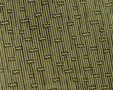 1950s Men's Skinny Tie - Mid Century Office Wear Necktie - Beige & Black Brocade with Sword Crest - Handsome Rockabilly 50's Business Man