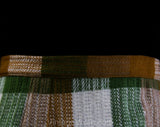 Size 10 Wool Plaid Skirt - 1950s 60s Tan Brown & Sage Green Checked Fall Autumn Secretary Style - 50's Girl Friday Office Wear - Waist 29