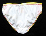 XS Small Panties - Cheeky 1970s Football Theme Bikini Panty - Player 45 - Sexy Sports Novelty Print - 70s Deadstock with Tag - NOS - 30298-6