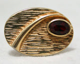 MCM 1950s Deco Cufflinks - Men's Cuff Links - 50s 60s - Goldtone Metal & Red Stones - Mens Jewelry by Swank - For French Cuffs - Mid Century