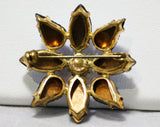 Beautiful Quality 1950s Starburst Pin - Sapphire Blue & Satin Glass - Two Tone Blues - West Germany - 50s Beauty - Aurora Borealis - 44398