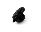 10 Black Pineapple Plastic Buttons - 14mm x 9mm - Small Novelty Tropical Pine Apple Fruit - Sewing Crafts - 3/16 Shank - 80s Deadstock