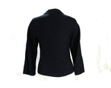 Size 8 50s Suit Jacket - 1950s Navy Silk Blazer with Beautiful Metal Buttons - Dark Blue Tailored Jacket - Classic Beauty - Bust 35 - 48800