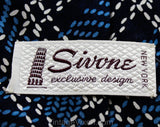 Blue Plaid Men's Tie - 1990s Navy Silk Necktie - Beautiful Quality Crepe - Sivone New York Retro 50s Inspired Label - Classic Men's Business