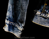 Size 12 1980s Guess Denim Jacket - Child's Preteen Boy Jean Street Wear - Dark Blue Cotton - Georges Marciano Question Mark Logo - Bust 35.5