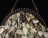 1940s Beaded Evening Bag - Gorgeous Pastel Formal Purse with Radiant Metal Frame - 40s 50s Hollywood Style Handbag - Peach Aqua Blue Yellow