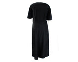 Plus Size 26 1950s Dress - Charming XXXL Gray Early 50s Classic Fit & Flare Frock - Starburst Metal Rhinestones - NWT Deadstock - Waist 47