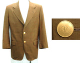 Men's Medium Valentino Blazer - 1990s Designer Brown Mens Suit Jacket - 90s Sport Coat - Fine Quality - Uomo Label - Saks Fifth Ave - 25361