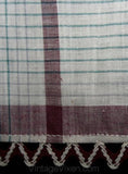 FINAL SALE XXS Rustic Burgundy Plaid 1930s Apron with Rick-Rack - Child's or Size 0 Adult Apron - 30s Depression Era - Mint Condition